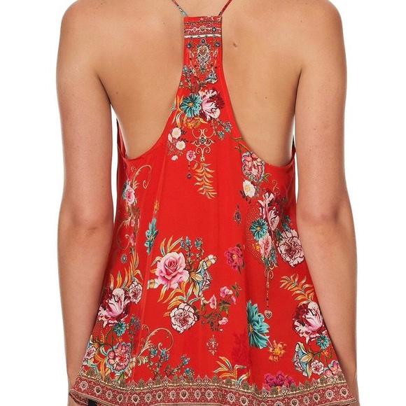 Camille T Back Chrystal beaded  SILK  tank - Picture 6 of 13